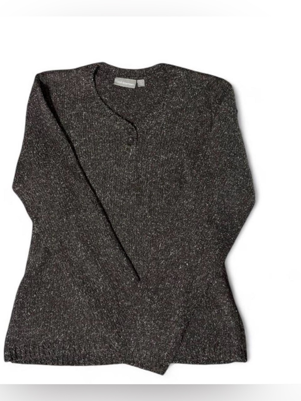 Croft & Barrow L brown speckled sweater